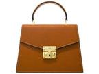 Odette Mini Dolomite Pebble Print Calf Leather Handbag - Tan