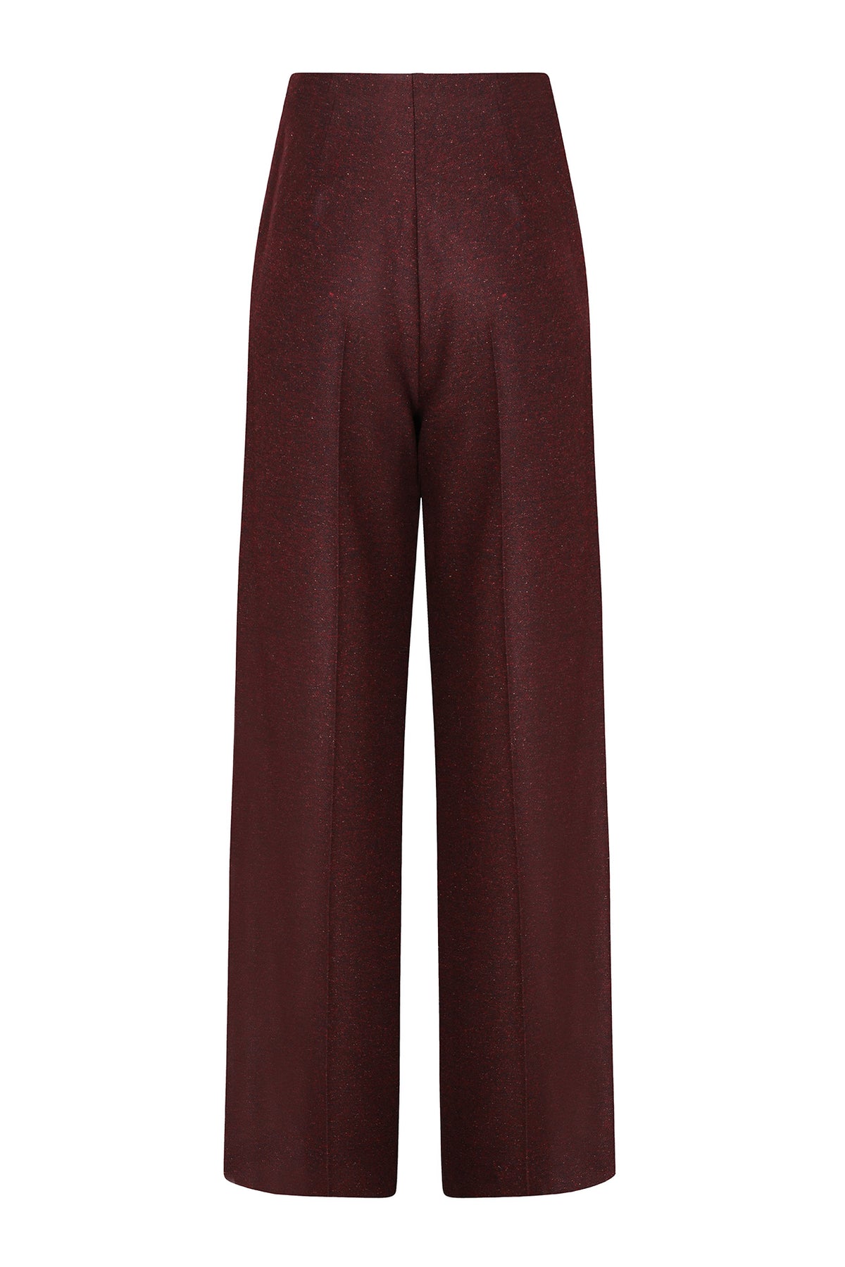 Paloma Trousers in Burgundy Donegal