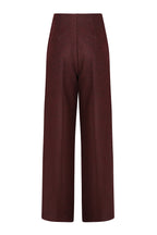 Paloma Trousers in Burgundy Donegal