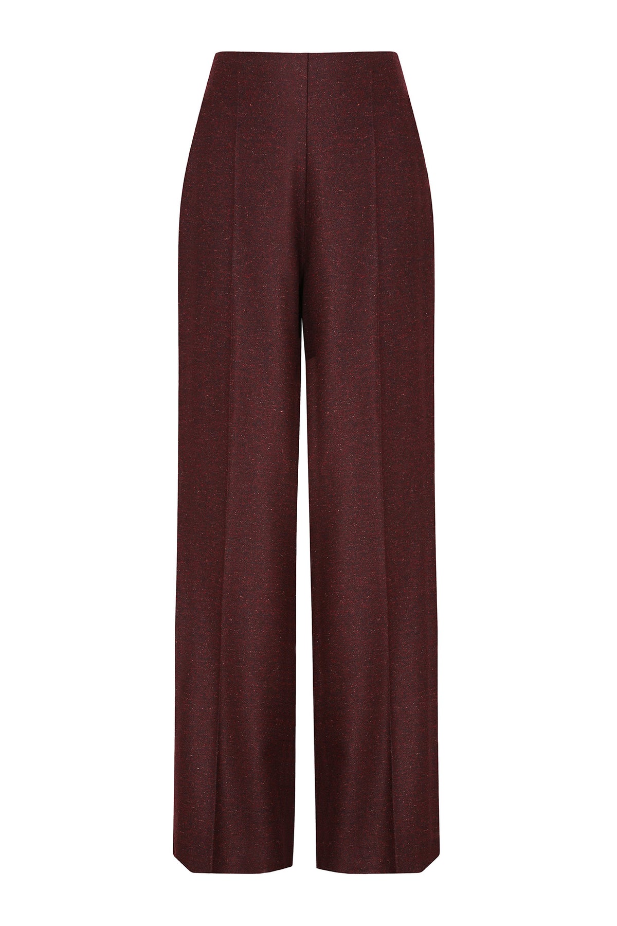 Paloma Trousers in Burgundy Donegal