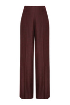 Paloma Trousers in Burgundy Donegal