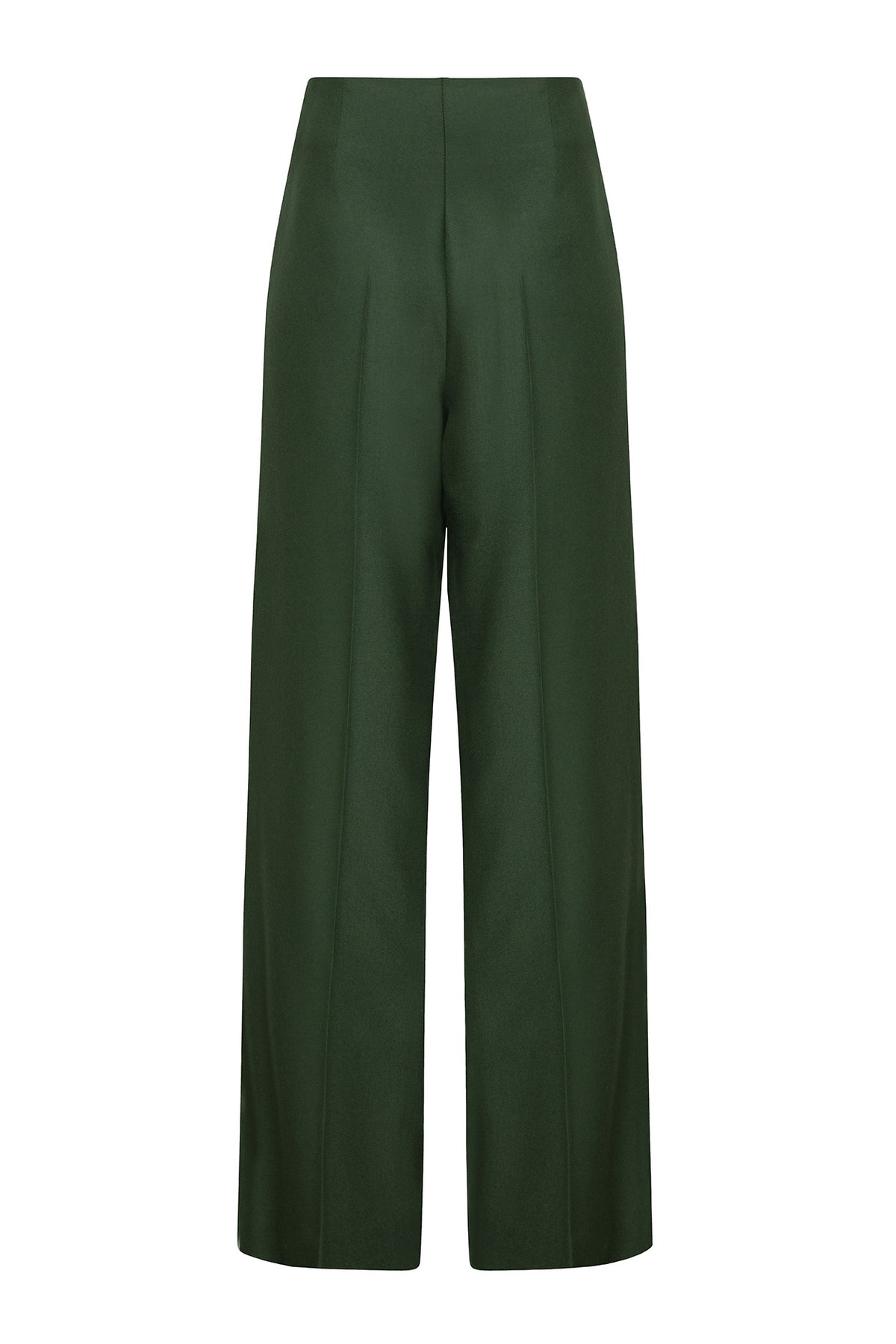 Paloma Trousers in Olive Green Flannel