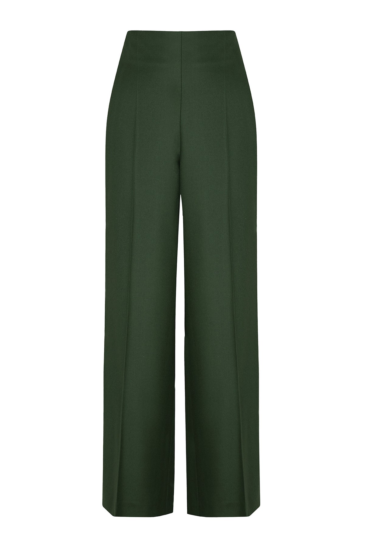 Paloma Trousers in Olive Green Flannel