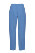 Phoebe Trousers in China Blue Wool Faille