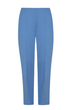 Phoebe Trousers in China Blue Wool Faille