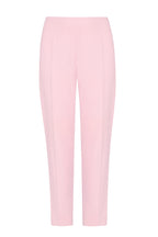 Pale Pink Narrow Trousers in Pale Pink Wool - Phoebe