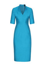 Silk Dress in Turquoise - Em