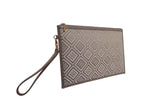 Small Pouch in Logo Jacquard Print - Beige/Taupe