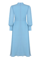 Sofia Dress in Pale Blue Double Georgette