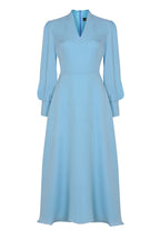 Sofia Dress in Pale Blue Double Georgette