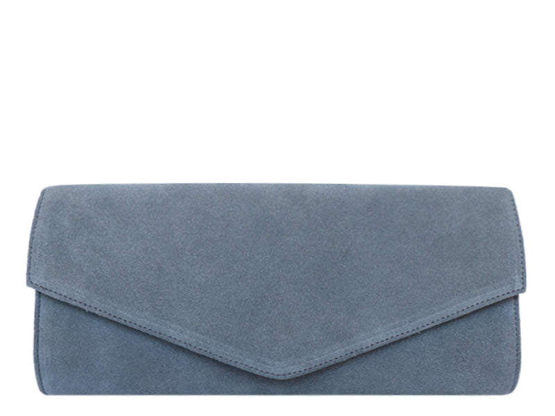 Clutch Handbag Suede - Dark Grey