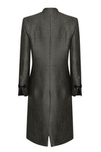 Vicky Coat in Olive with Gold and Black Ribbon Jacquard
