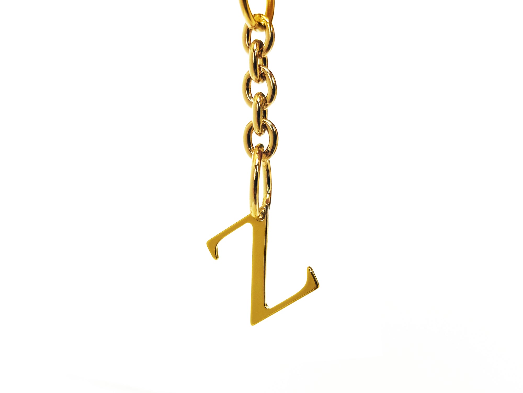 Initial Charm with Logo Oval Clip