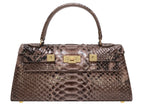 Maya East West Pythonskin Handbag - Taupe