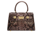 Maya Mignon Pythonskin Handbag - Taupe