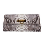 Fonteyn Clutch Pythonskin Handbag - Natural