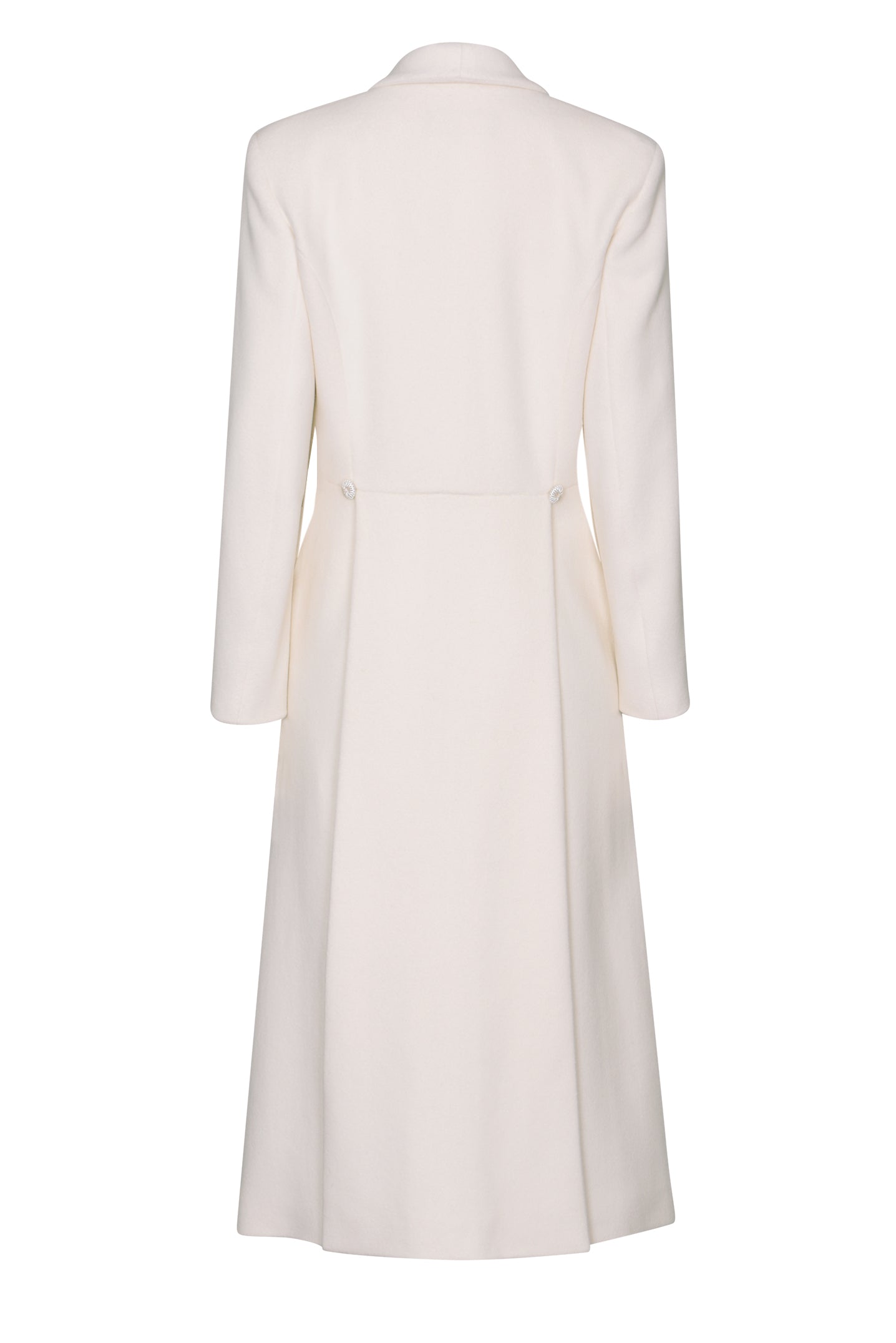 Cashmere/Wool Coat in Ivory - Dulcie – Lalage Beaumont