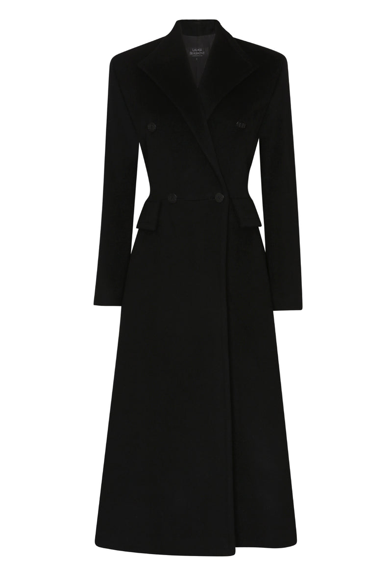 Cashmere/Wool Coat in Black - Dulcima