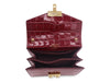 Coppelia Small Orinoco 'Croc' Print Calf Leather Shoulder Bag - Wine