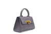 Fonteyn Mignon Orinoco 'Croc' Print Calf Leather Handbag - Light Grey