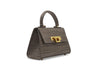 Fonteyn Mignon Orinoco 'Croc' Print Calf Leather Handbag - Sage