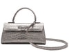 Fonteyn East West Orinoco 'Croc' Print Calf Leather Handbag - Silver