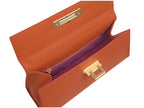 Fonteyn East West Caribou Soft Grainy Print Calf Leather Handbag - Orange