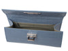 Fonteyn East West Orinoco 'Croc' Print Calf Leather Handbag - Bluebell/Silver