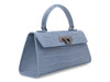 Fonteyn East West Orinoco 'Croc' Print Calf Leather Handbag - Bluebell