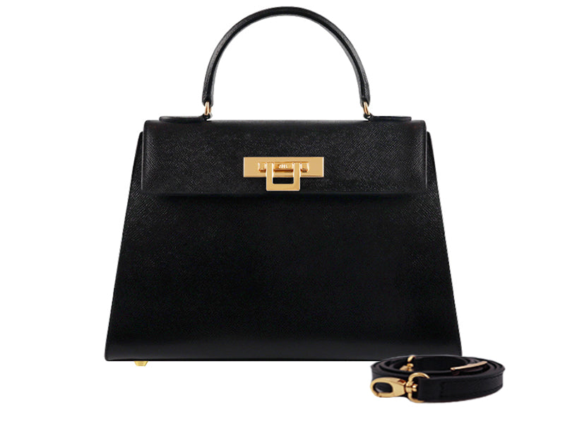 Fonteyn Large Palmellato Handbag Black | Lalage Beaumont