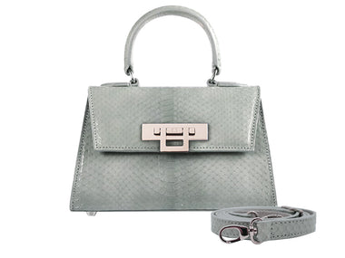 Fonteyn Mignon Snakeskin Handbag - Grey