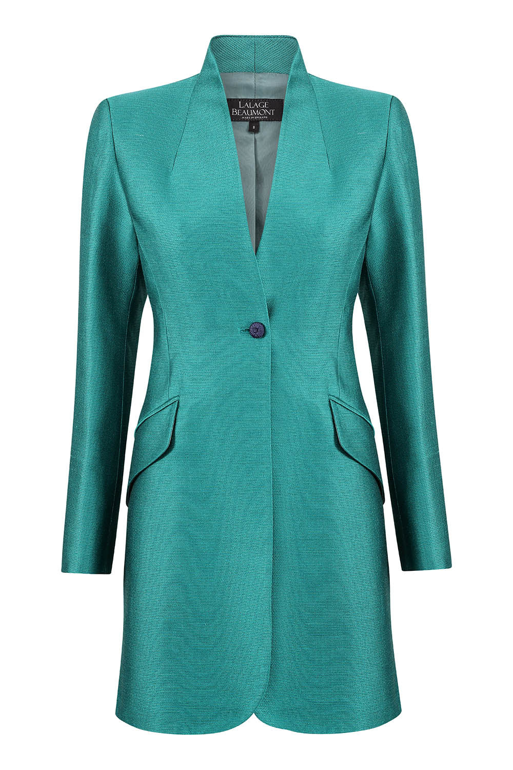 Emerald Plain Brocade Long Jacket - Mia – Lalage Beaumont
