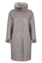 women's designer lambskin jacket in grey