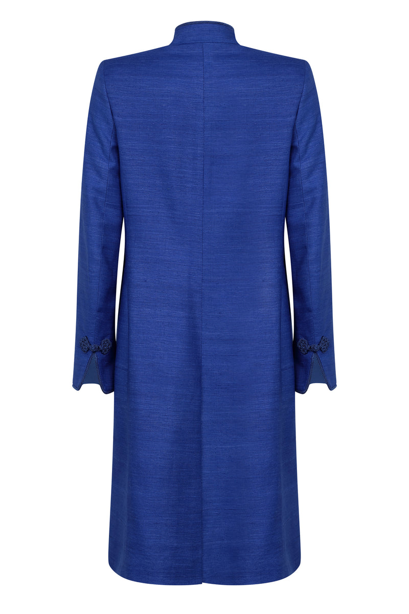 designer blue dress coat for weddings