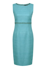 Turquoise silk dress 