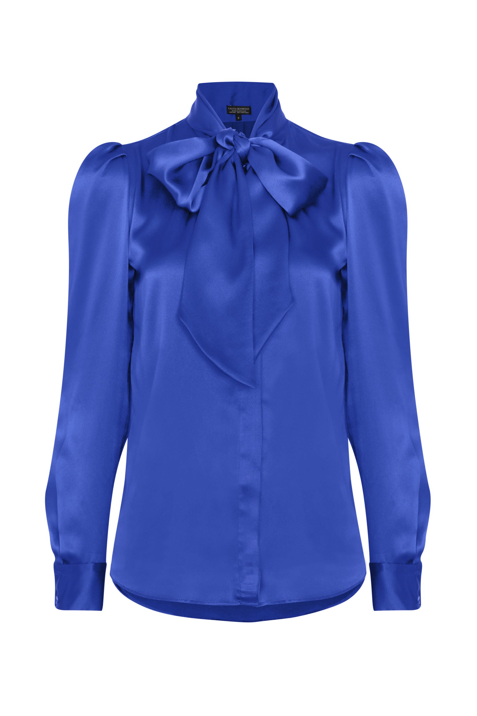 Silk Satin Tie Neck Blouse Denisa