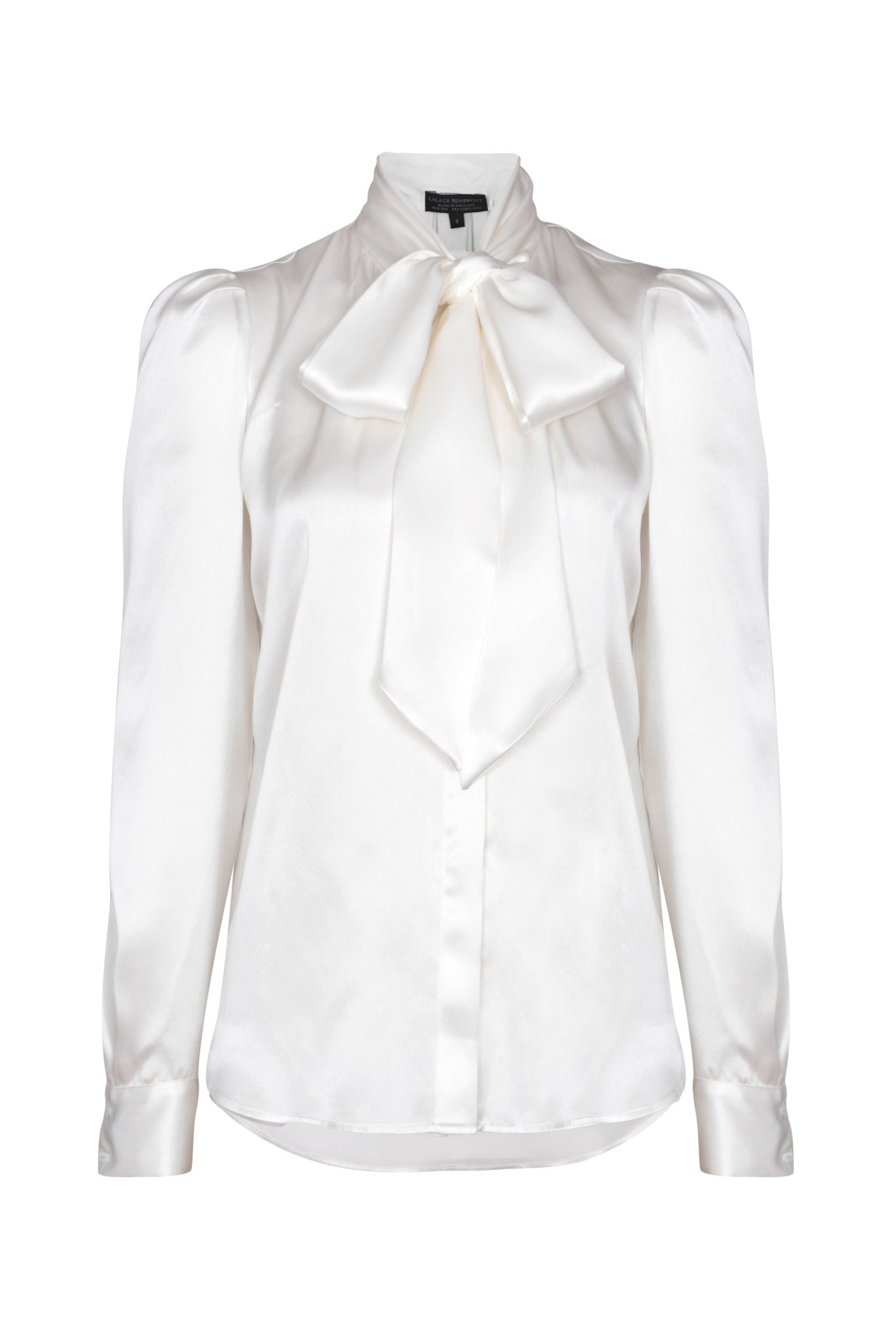 Silk Satin Tie Neck Blouse Denisa