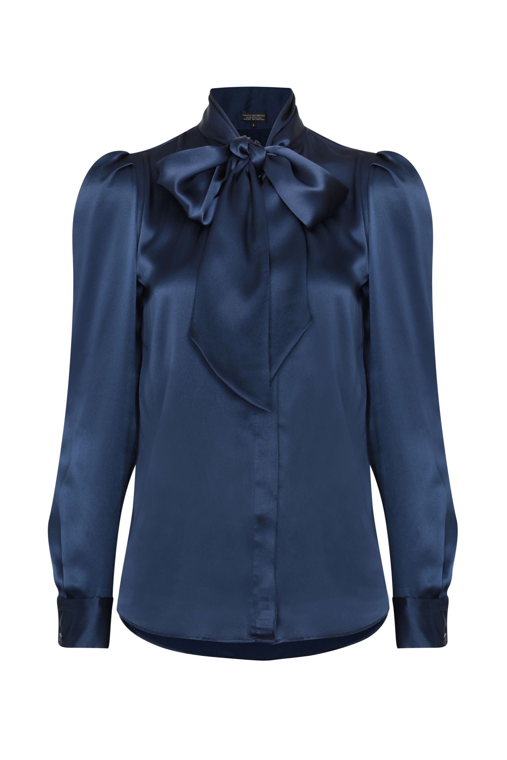 Tie Neck Blouse Silk Satin Denisa