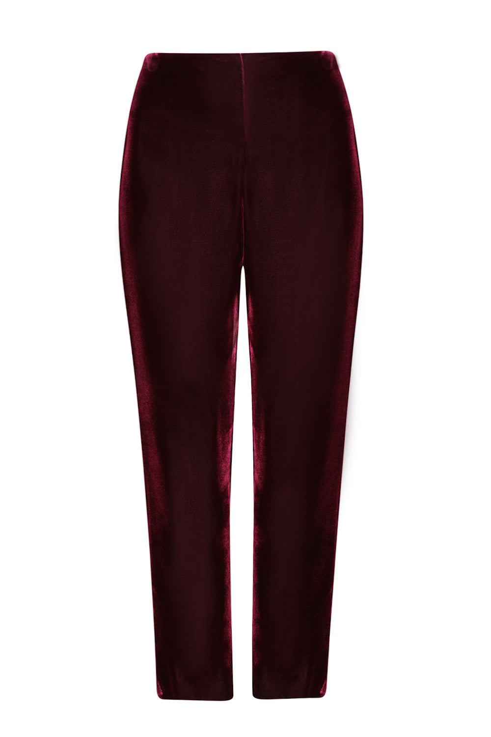 Plain Velvet Narrow Leg Trousers Phoebe