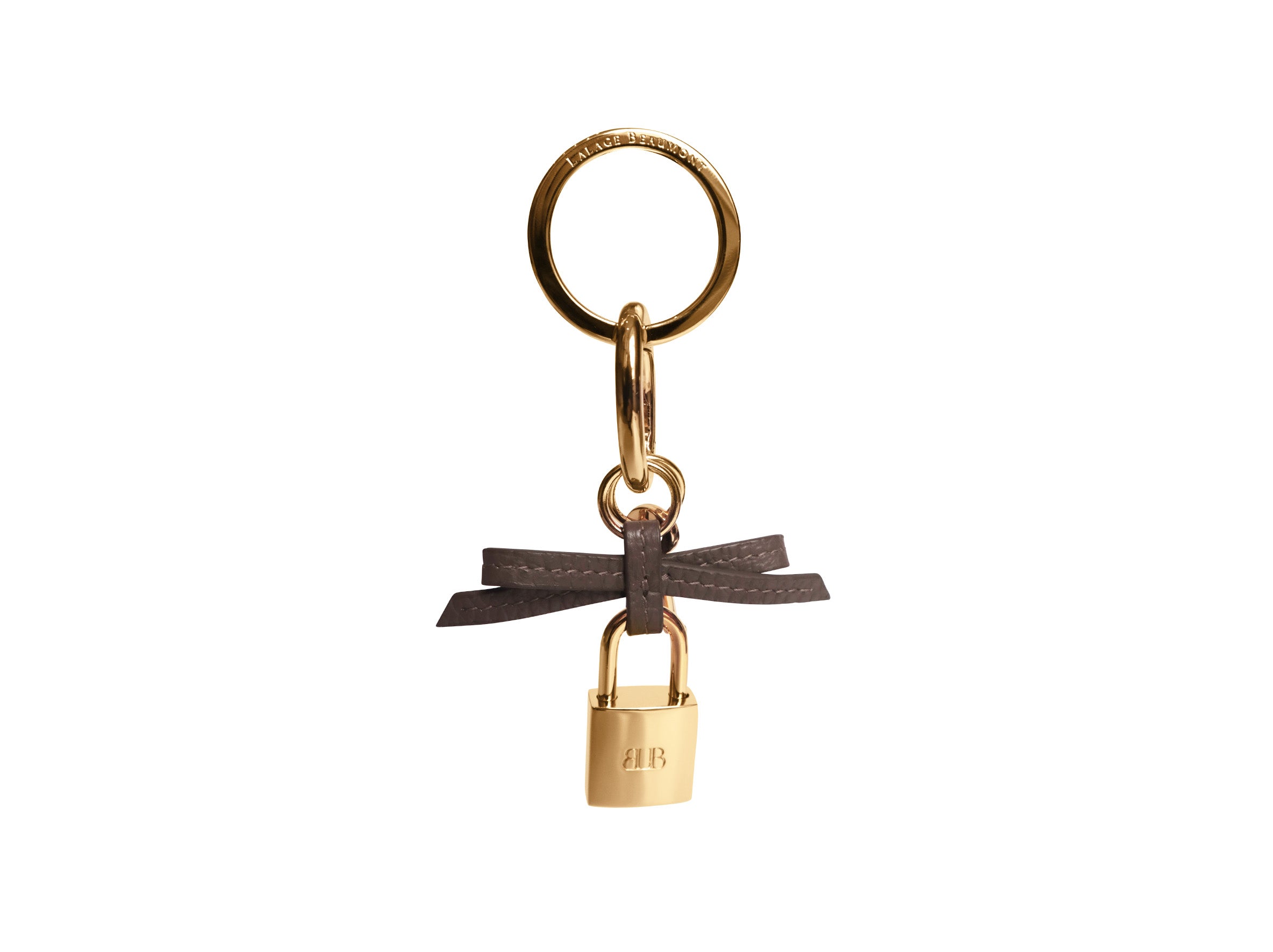 Bow and Padlock Keyring/Bag Charm - Caribou - Taupe – Lalage Beaumont