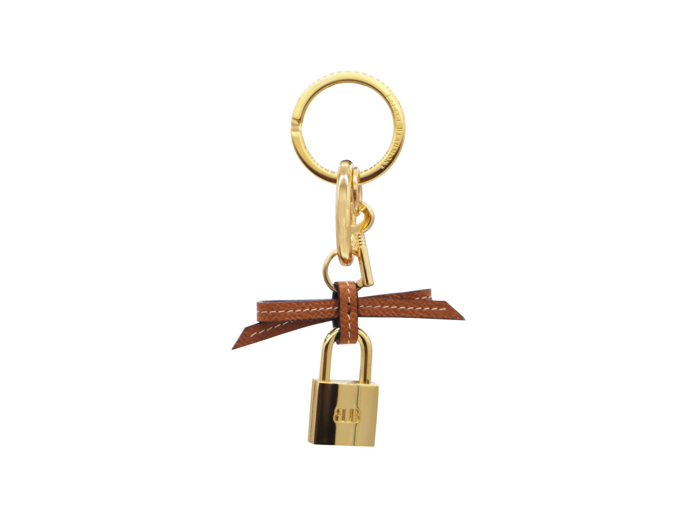 Bow and Padlock Keyring/Bag Charm - Dolomite - Tan – Lalage Beaumont