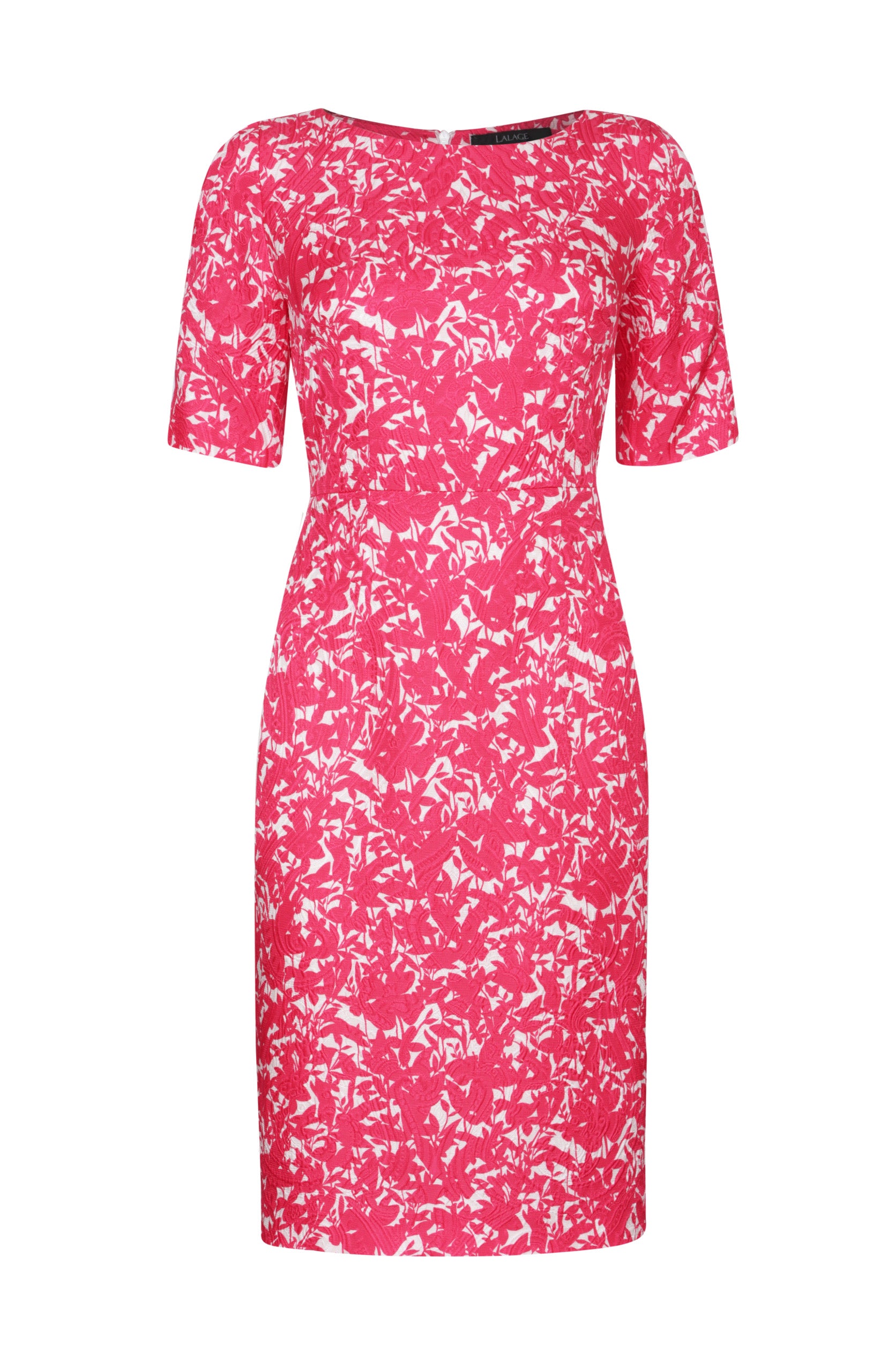 Dress Flower Print Cloqué Silk Angie
