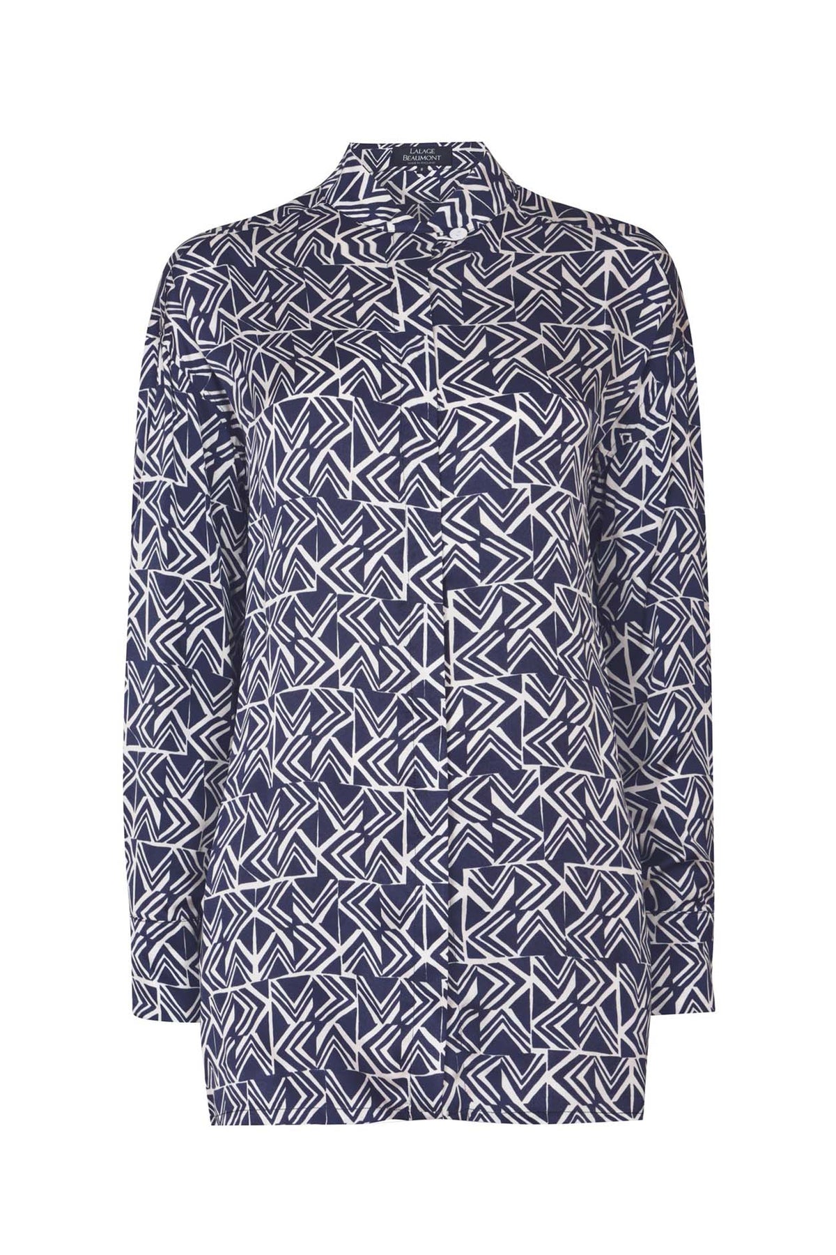 Tunic Shirt Geometric Print Capri