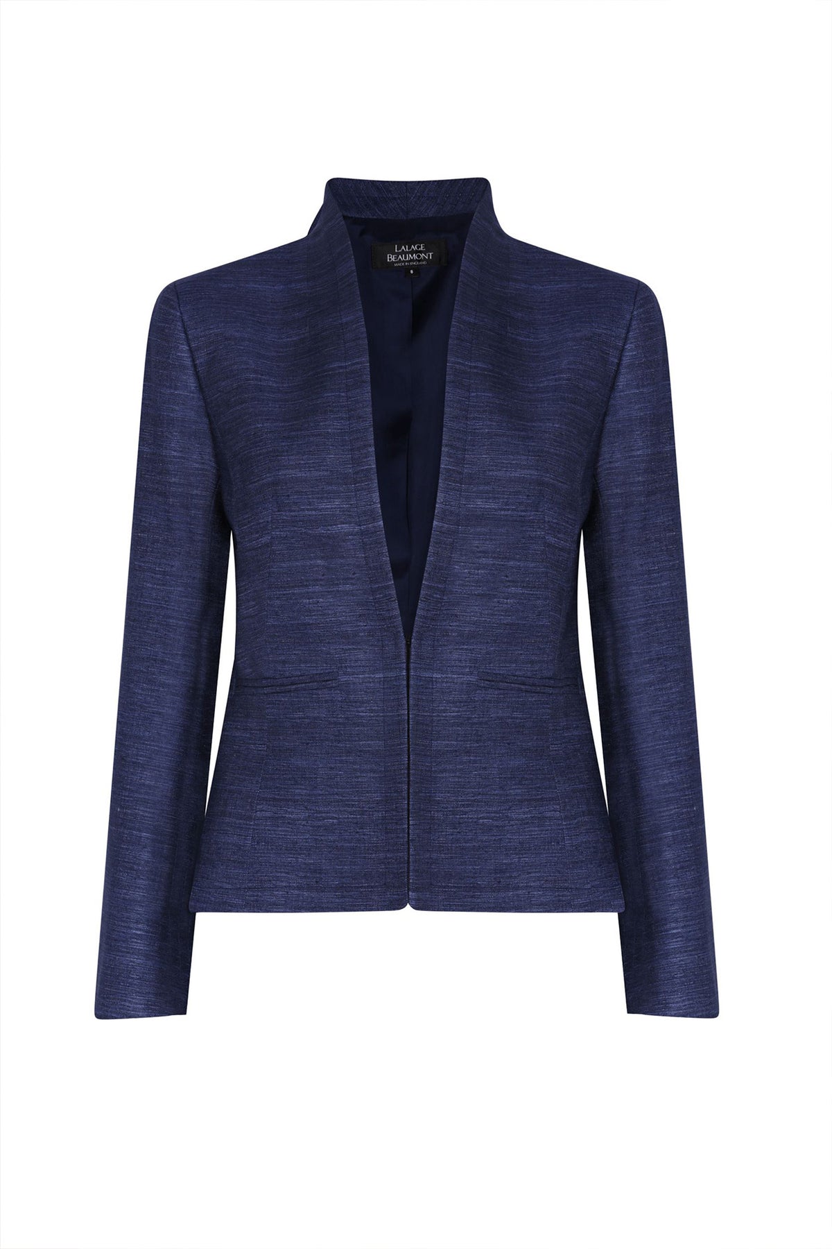 Silk Jacket Stand Collar Edge to Edge Fastening Diana