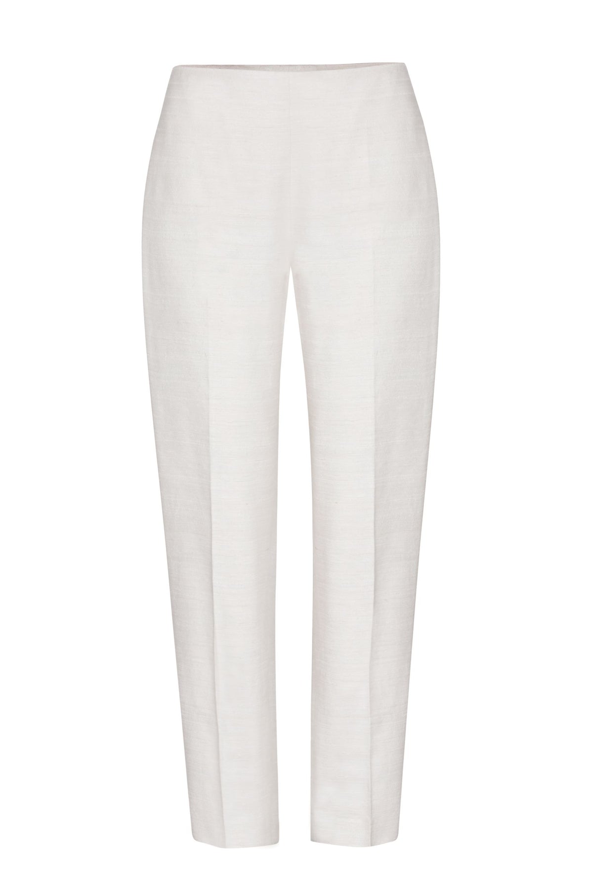 Narrow Trousers Plain Raw Silk Tussar Phoebe