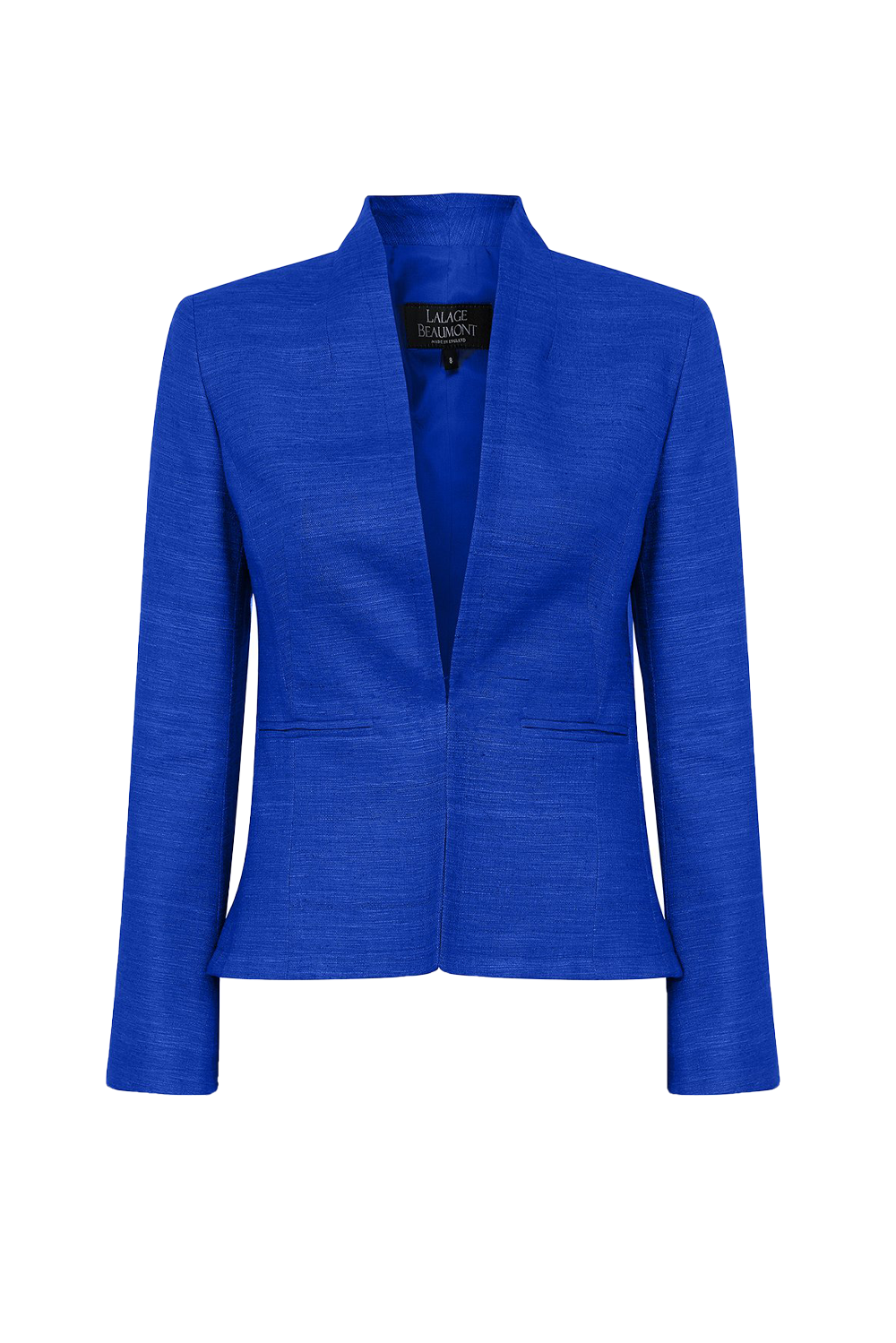 Sapphire Plain Raw Silk Jacket Diana