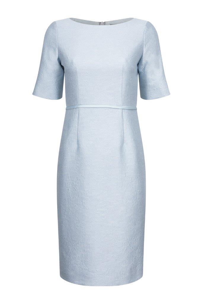 Summer Brocade Dress Elbow Length Sleeve Angie