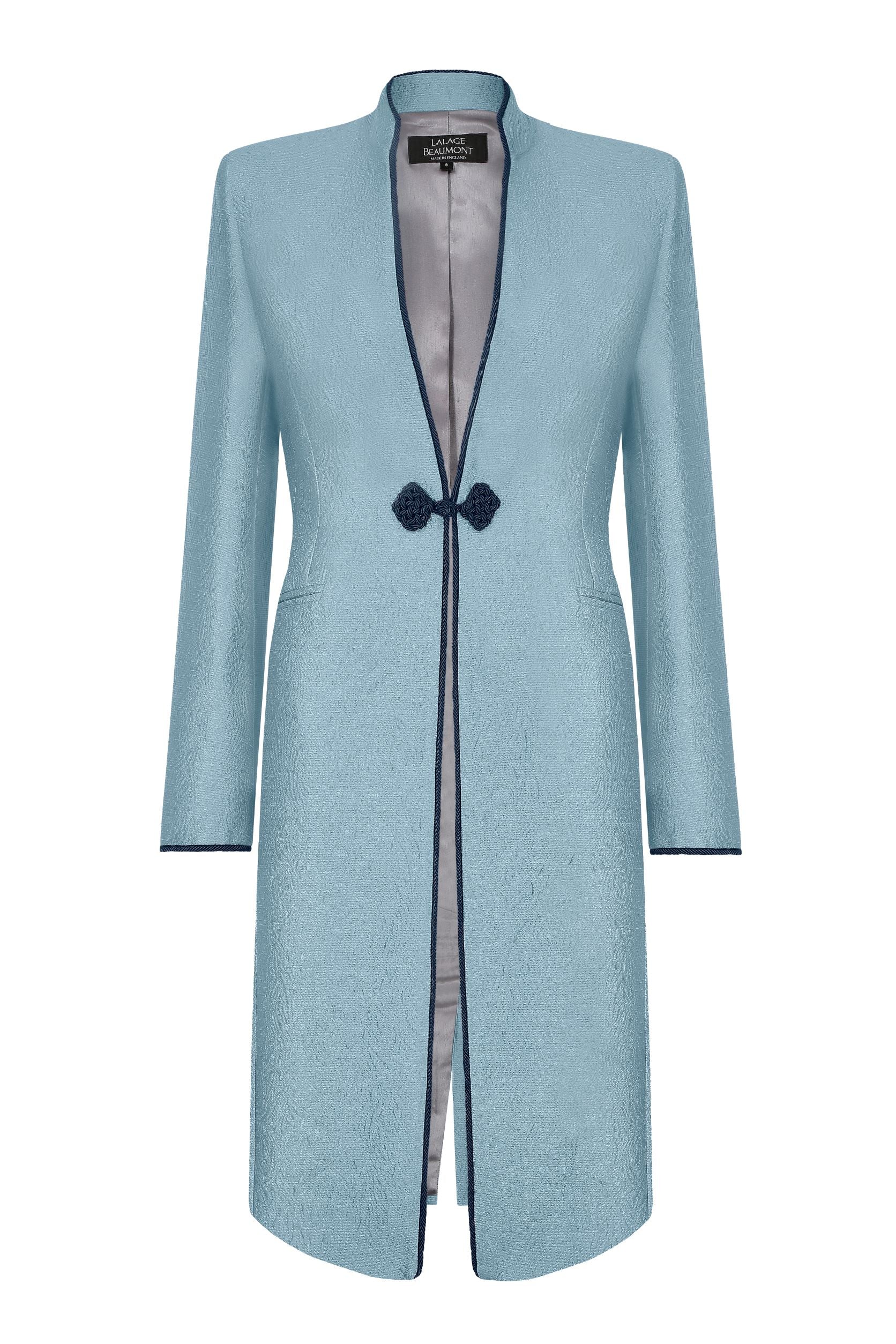 Dress Coat Summer Brocade Cord Trim Frogging Vicky