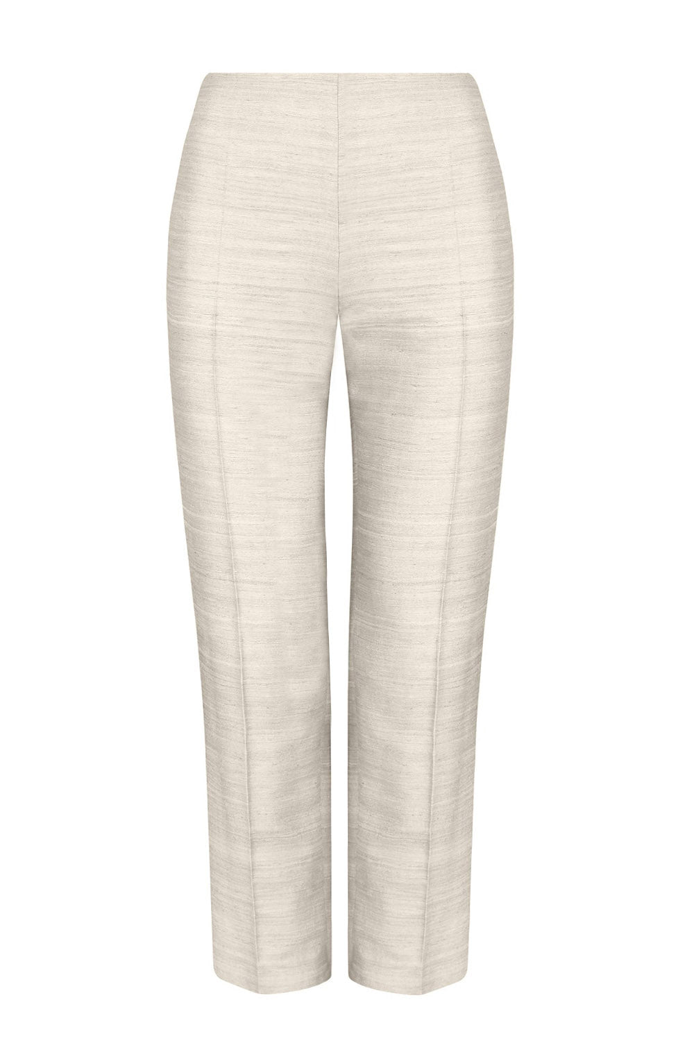 Narrow Leg Trousers Champagne Raw Silk Phoebe