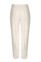 Narrow Leg Trousers in Champagne Raw Silk - Phoebe